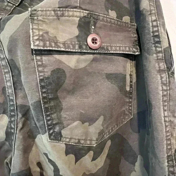 Le Superbe Pants Womens 2 Green Straight Camo Camouflage Ladies - Picture 4 of 9